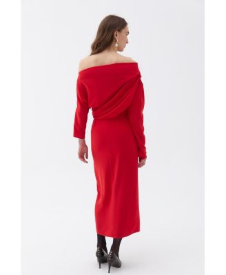 Women's Draped Maxi Dress