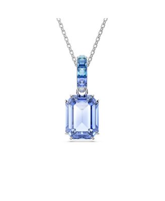 Swarovski Octagon Cut Rhodium Plated Millenia Pendant Necklace - Macy's