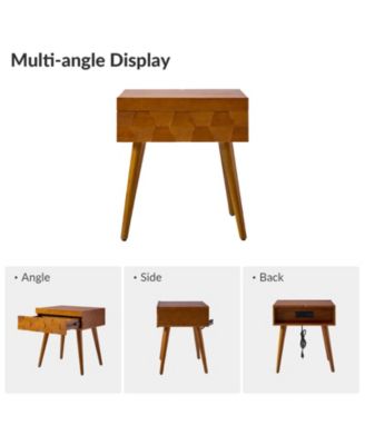 Jacob Mid-Century Modern End Table with Flared Legs