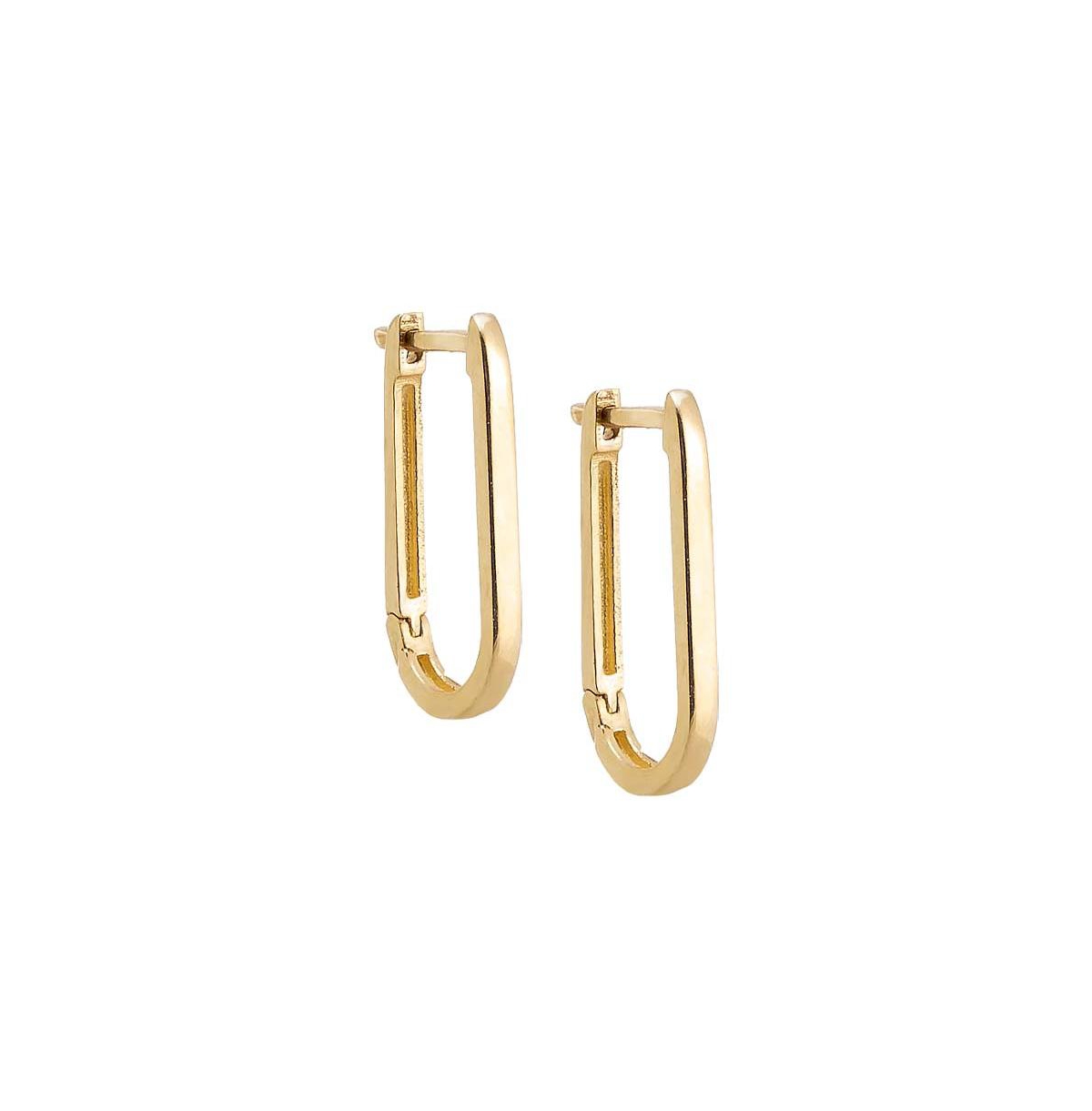 Solid Thin U-Shape Huggie Earring 14K - 14k gold