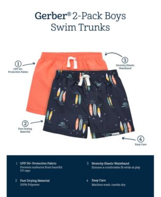 Baby Boys Swim Trunks - Sailboats - 2-Pack