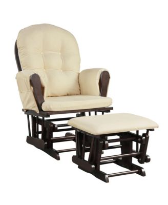Baby Nursery Relax Rocker Rocking Chair Glider & Ottoman Set w/ Cushion