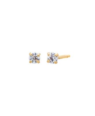 Solitaire Stud Earring 14K