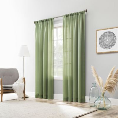 Amalfi Linen Blend Semi-Sheer Rod Pocket Curtain Panel