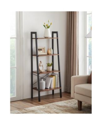 4-Tier Bookshelf Storage Rack, Shelves for Bathroom and Living Room Organization