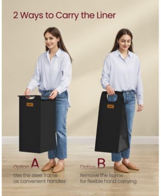 4-Compartment Laundry Hamper, Rolling Laundry Sorter Cart with Shelves &amp; Side Pockets