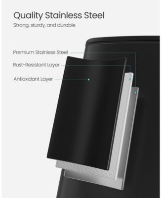 5.2-Gallon (20L) Stainless Steel Kitchen Trash Can with Modern Design