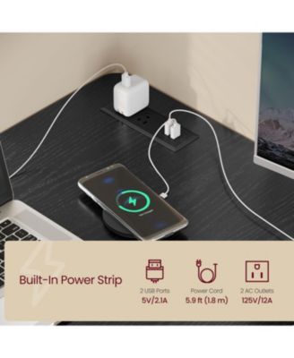 L-Shaped Electric Standing Desk – Height Adjustable Corner Desk with Power Outlets, Memory Function, Easy Assembly for Home Office & Gaming