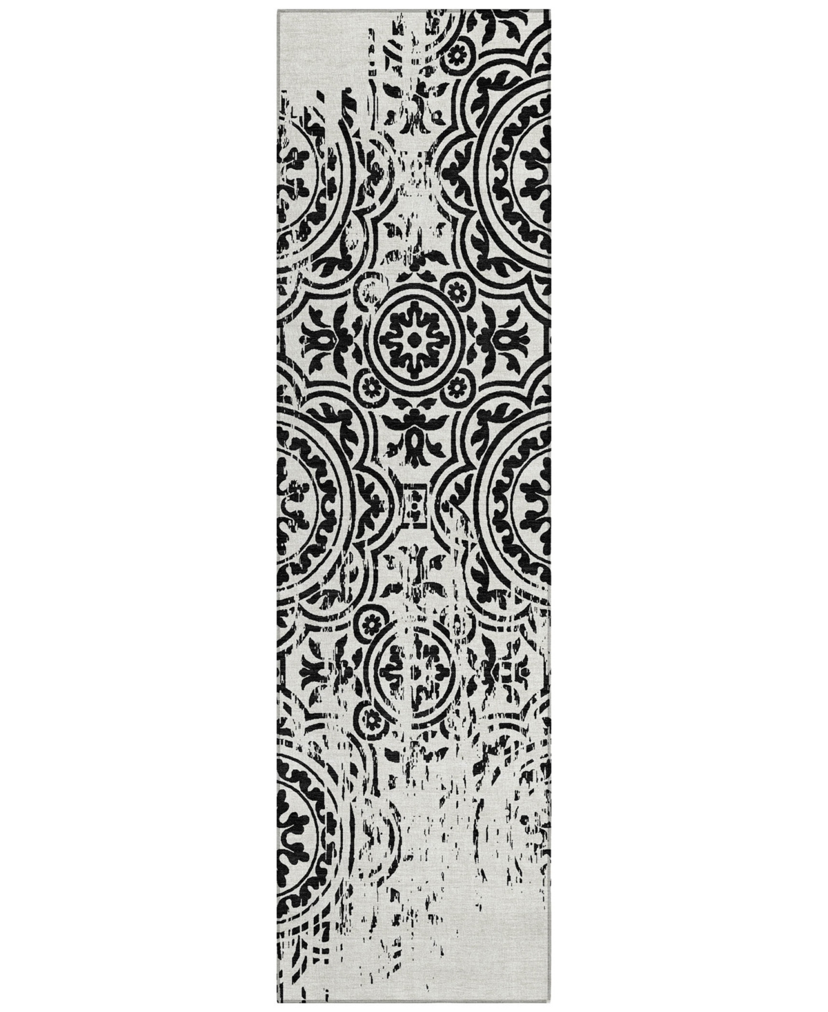 Addison Chantille Acn758 2'3"x7'6" Runner Area Rug In Black
