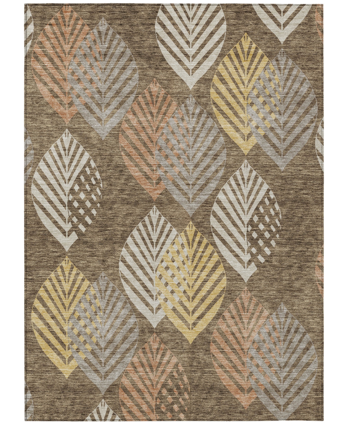 Addison Chantille Acn744 5'x7'6" Area Rug In Chocolate