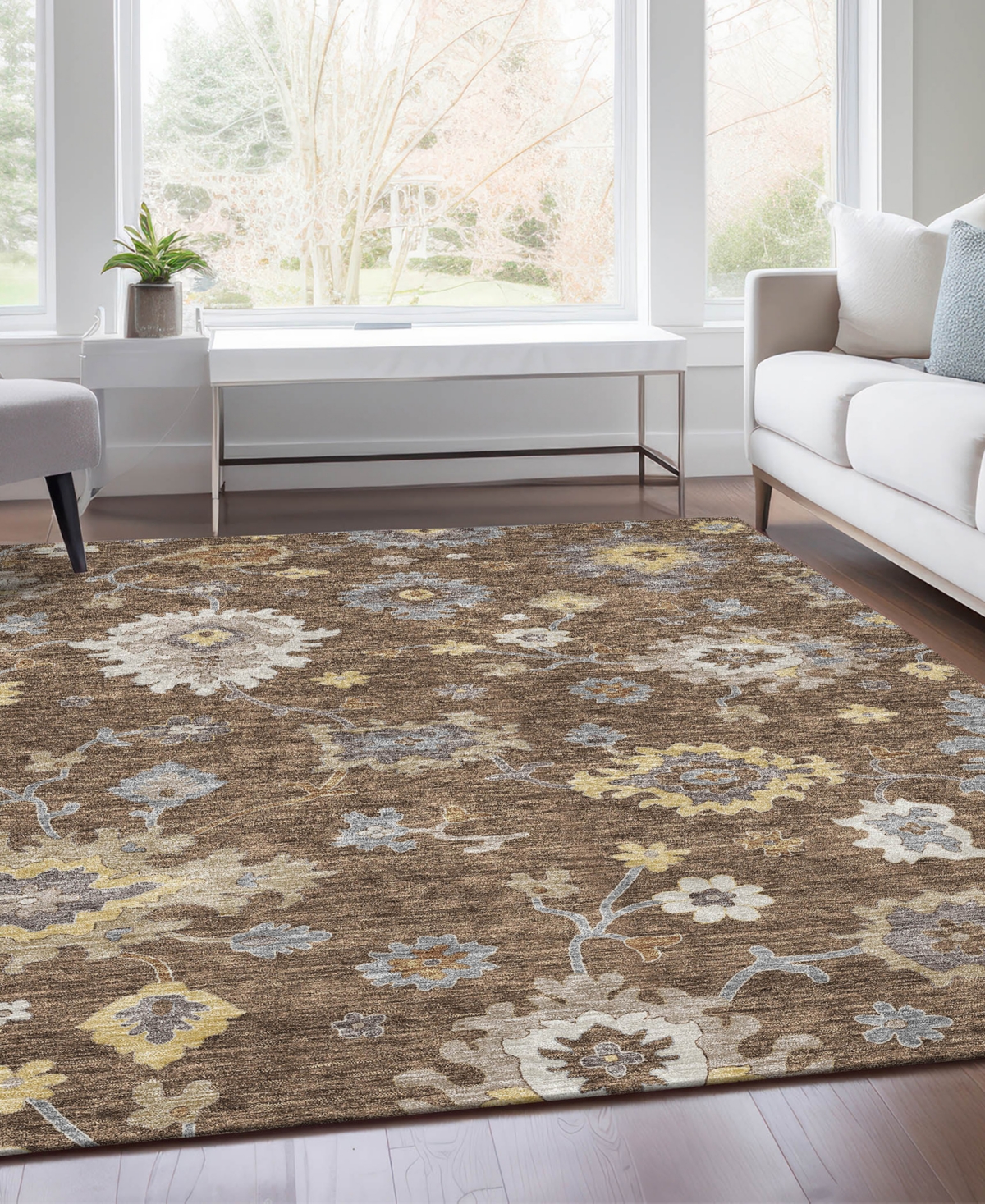 Addison Chantille Acn753 9'x12' Area Rug In Chocolate