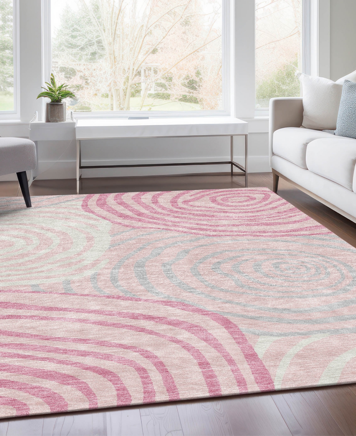 Addison Chantille Acn765 8'x10' Area Rug In Pink