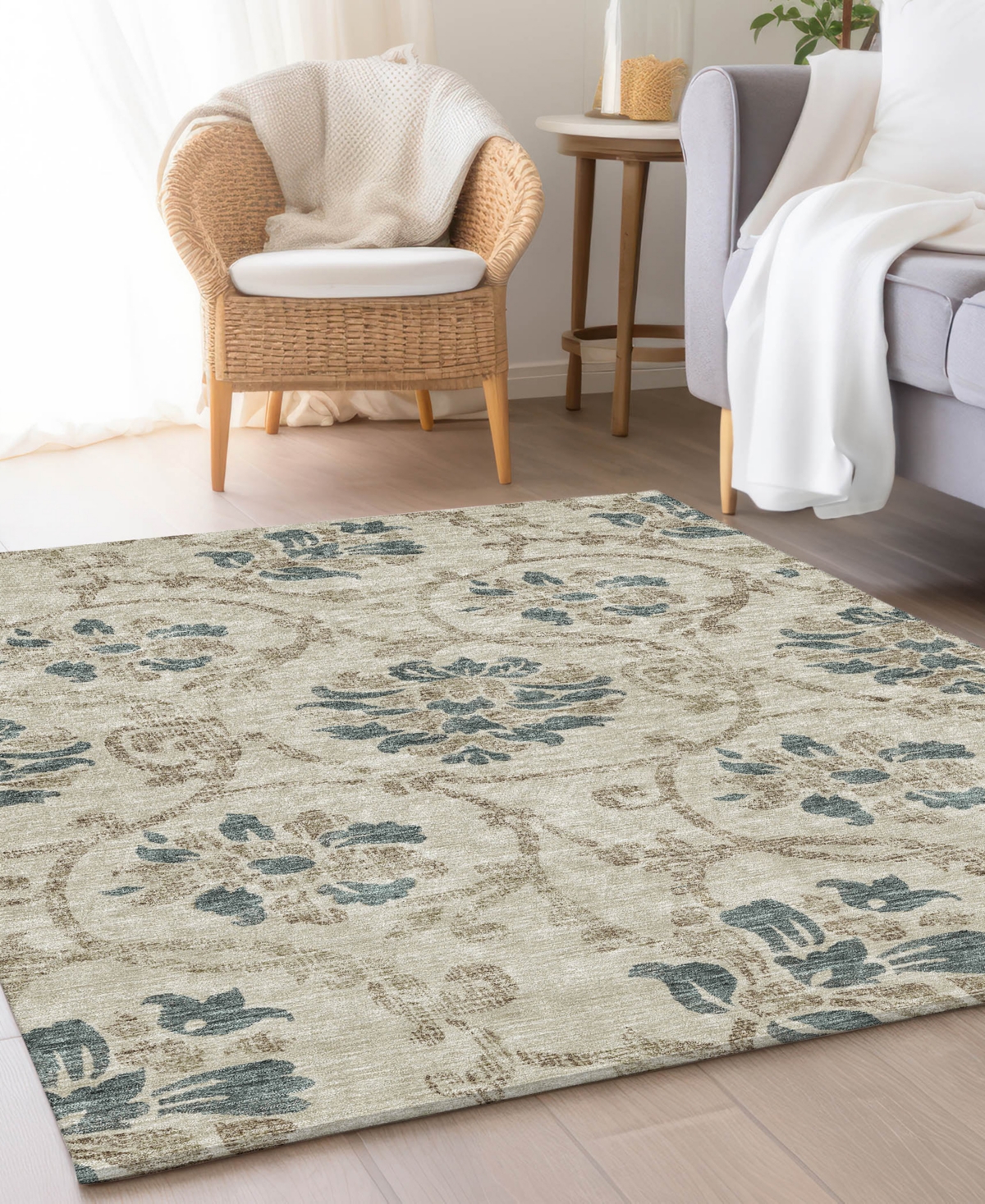 Addison Chantille Acn762 8'x10' Area Rug In Beige