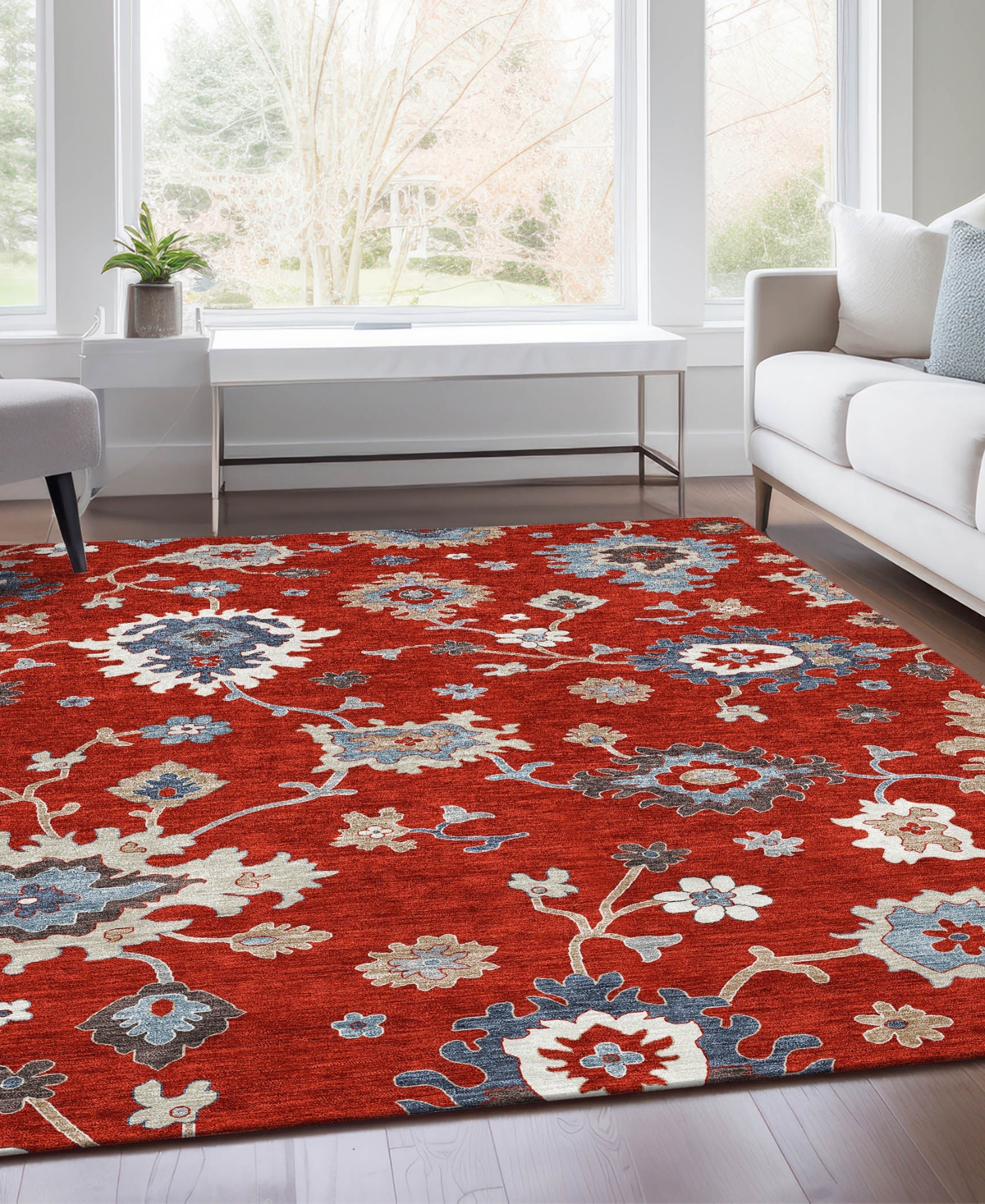 Addison Chantille Acn753 8'x10' Area Rug In Red