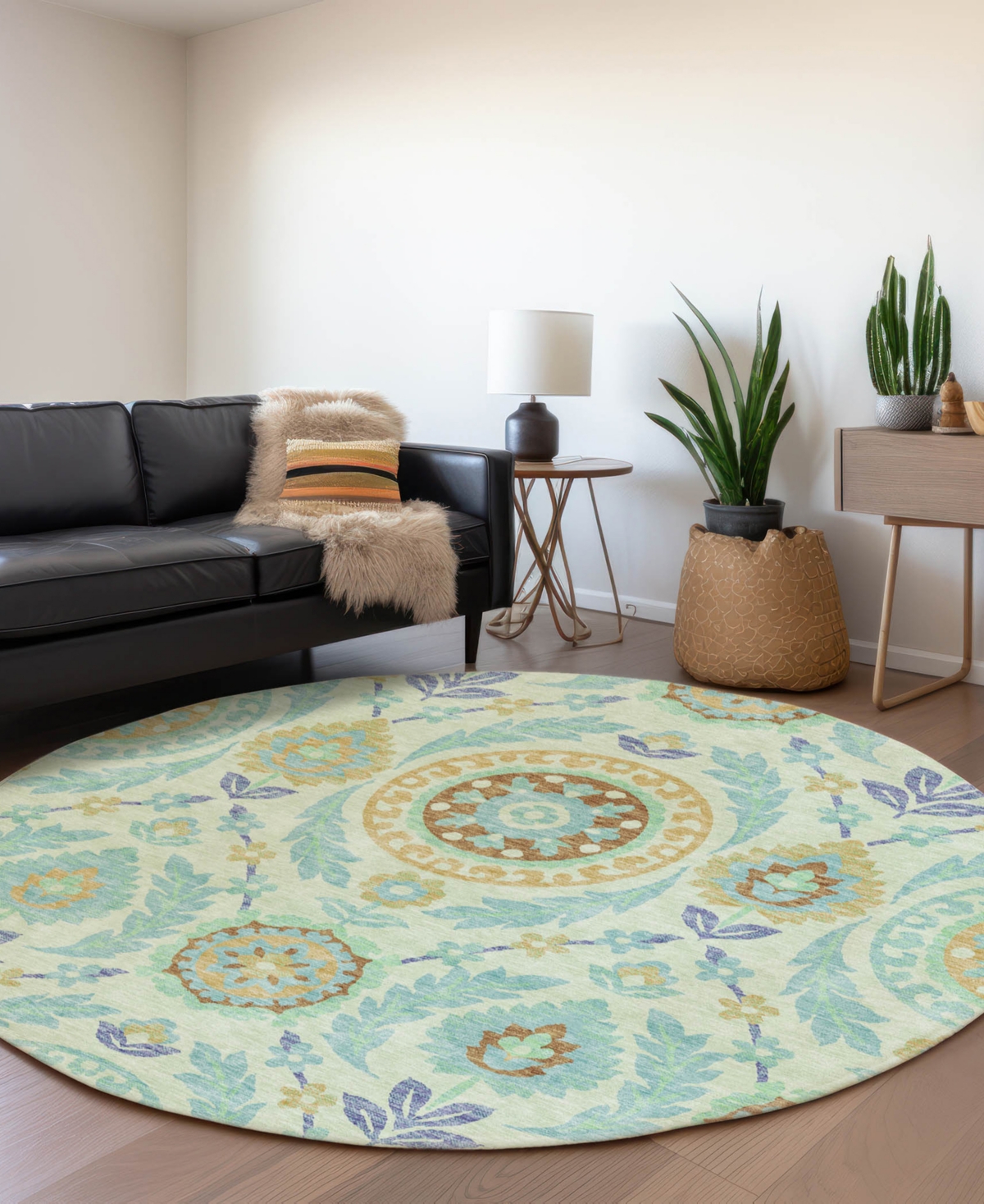 Addison Chantille Acn751 8'x8' Round Area Rug In Mint