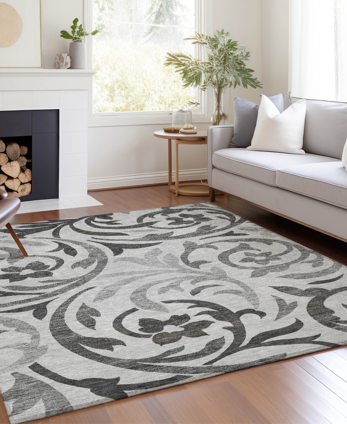 Addison Chantille Acn764 5'x7'6" Area Rug In Gray