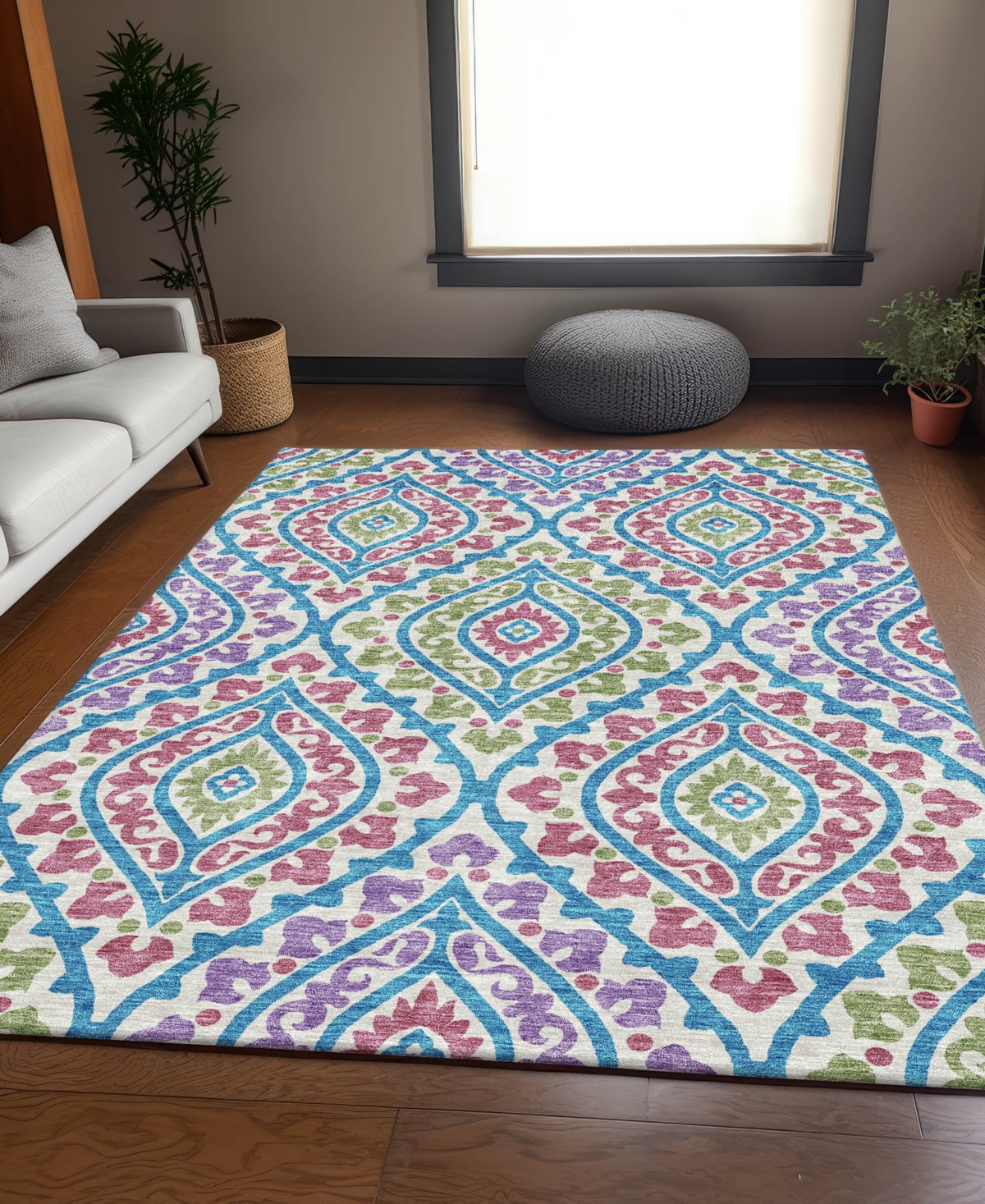 Addison Chantille Acn761 5'x7'6" Area Rug In White