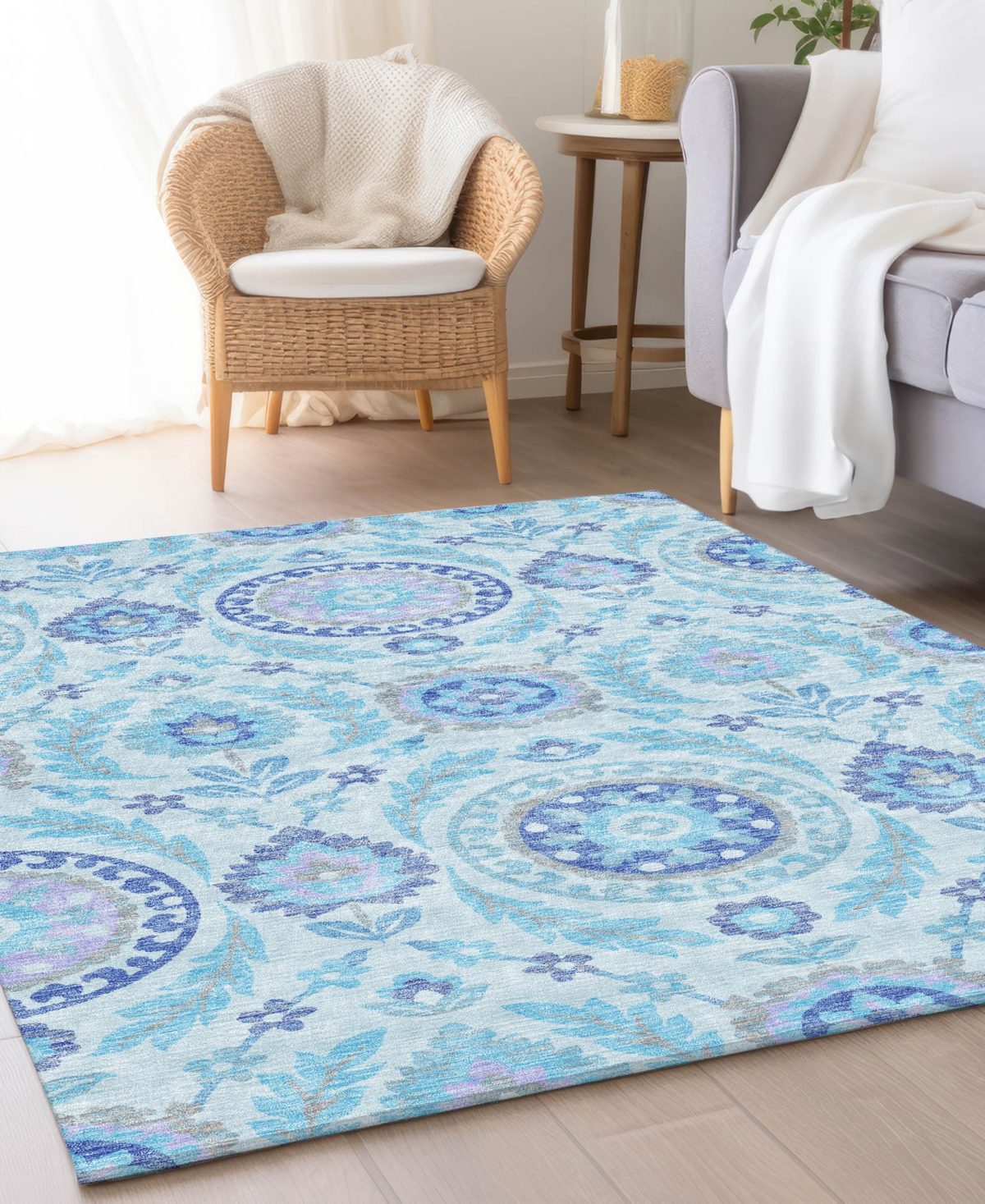 Addison Chantille Acn751 5'x7'6" Area Rug In Mist