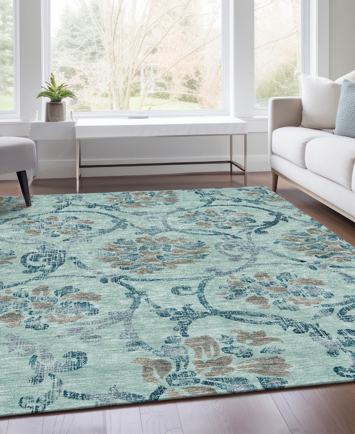 Addison Chantille Acn762 3'x5' Area Rug In Teal