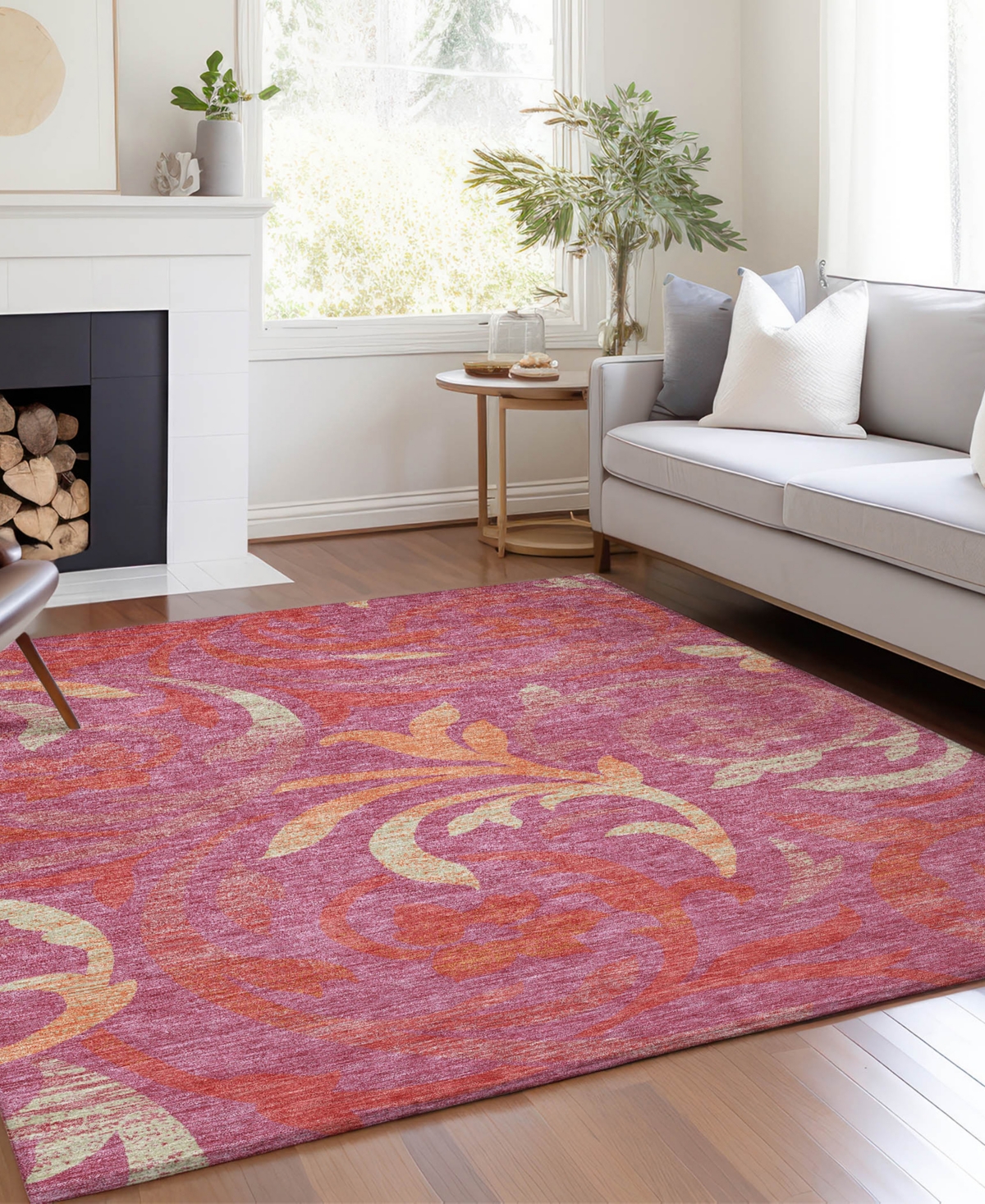 Addison Chantille Acn764 3'x5' Area Rug In Rose