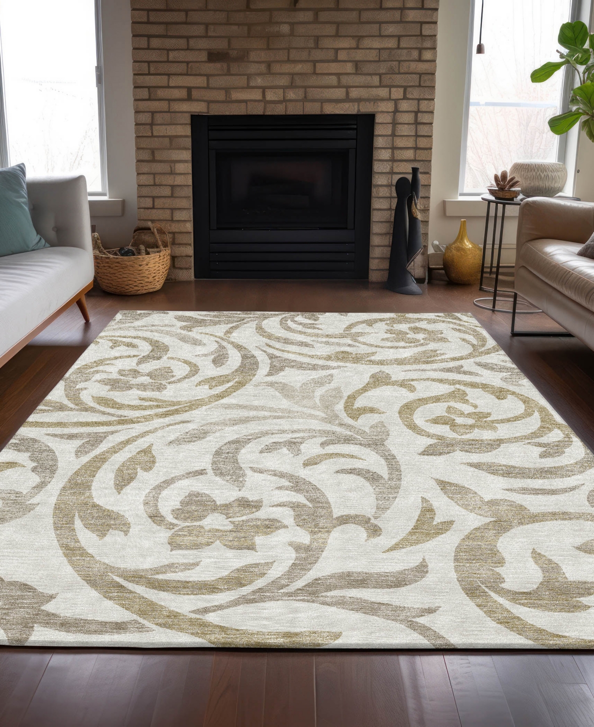 Addison Chantille Acn764 2'6"x3'10" Area Rug In Ivory