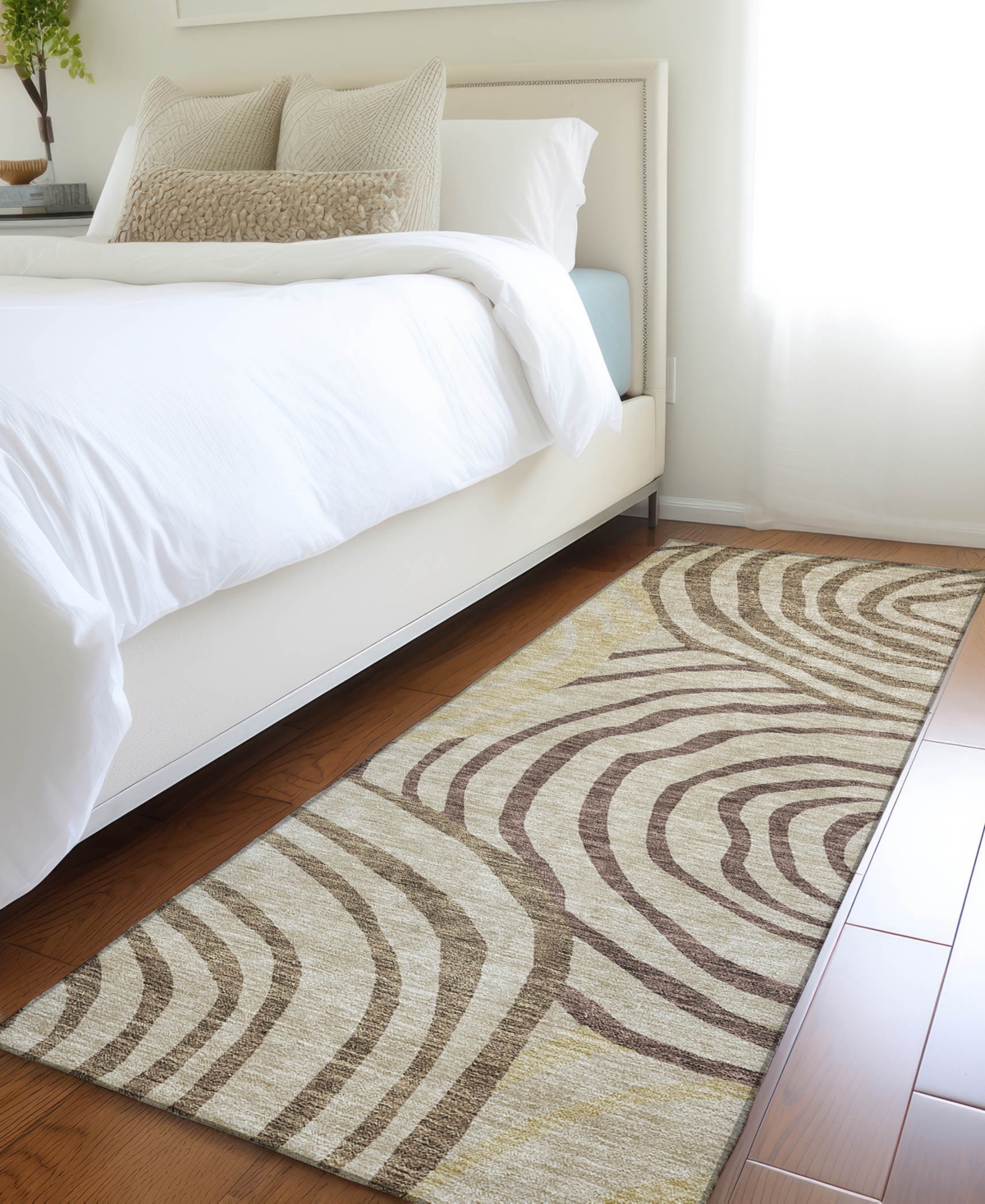 Addison Chantille Acn765 2'3"x7'6" Runner Area Rug In Brown