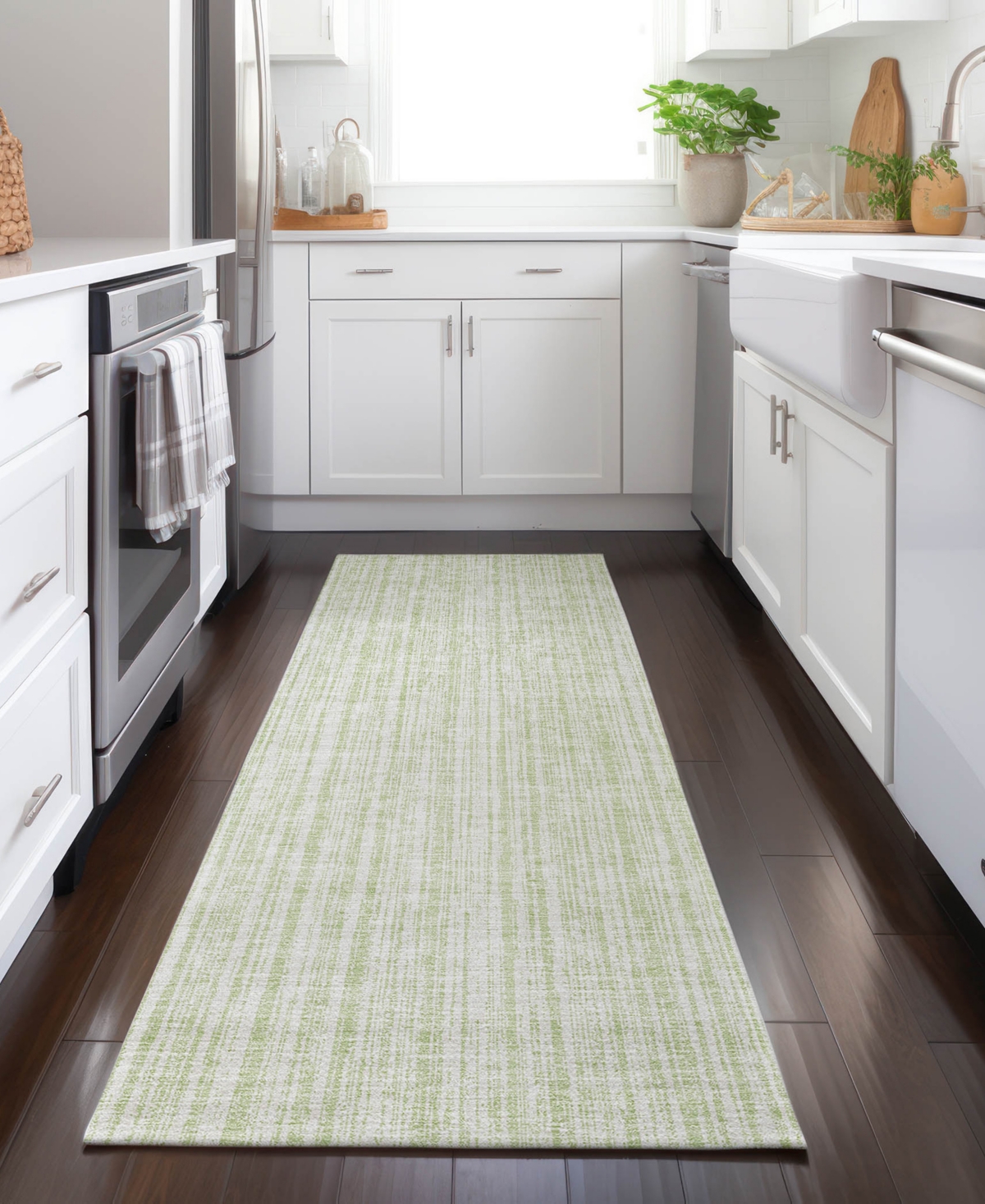Addison Chantille Acn760 2'3"x7'6" Runner Area Rug In Mint