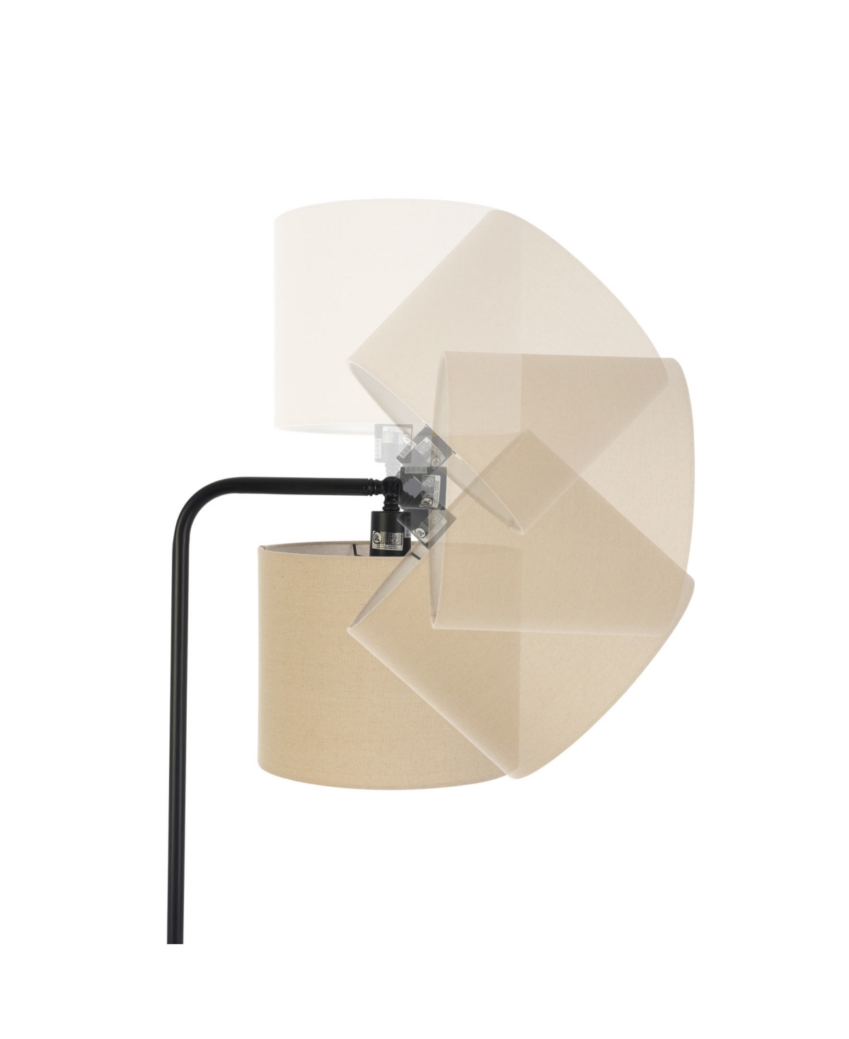 Lavish Home 65" Modern Led Floor Lamp In Black
