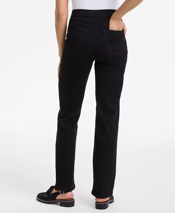 Women's Straight Leg Pull-On Jeans - thumbnail 6