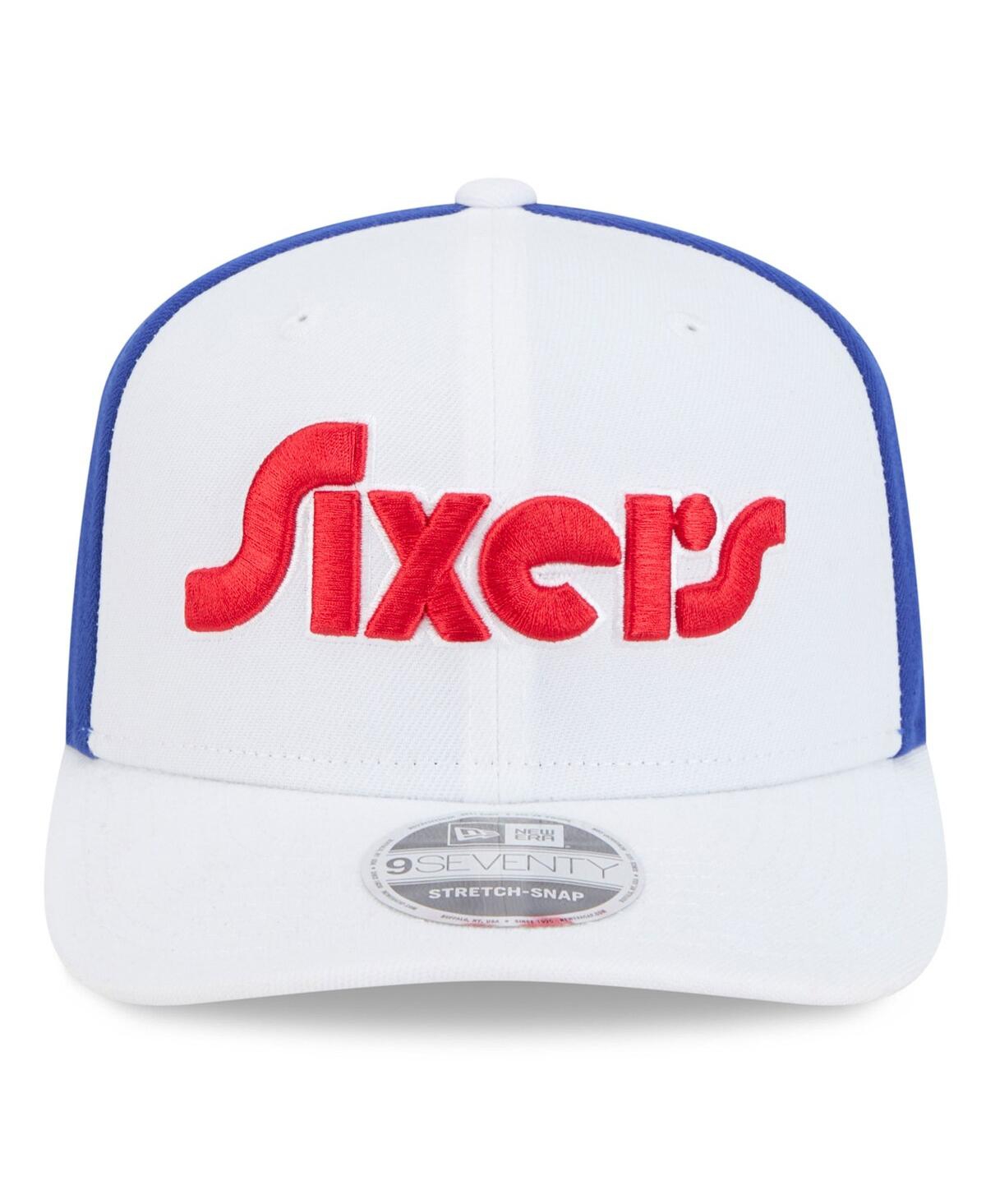New Era Men's White Philadelphia 76ers 2024/25 City Edition 9seventy Stretch-snap Hat In White