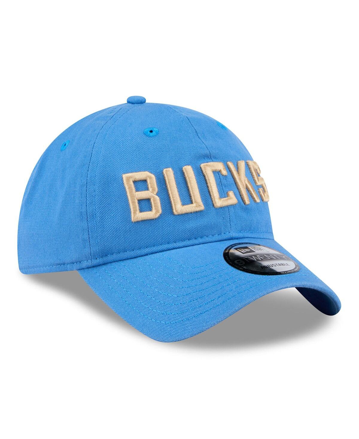 New Era Men's Blue Milwaukee Bucks 2024/25 City Edition 9twenty Adjustable Hat In Blue