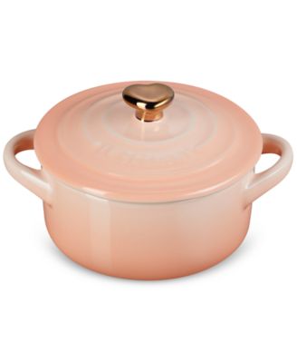 Figural Heart Collection Stoneware 8 oz. Mini Round Cocotte