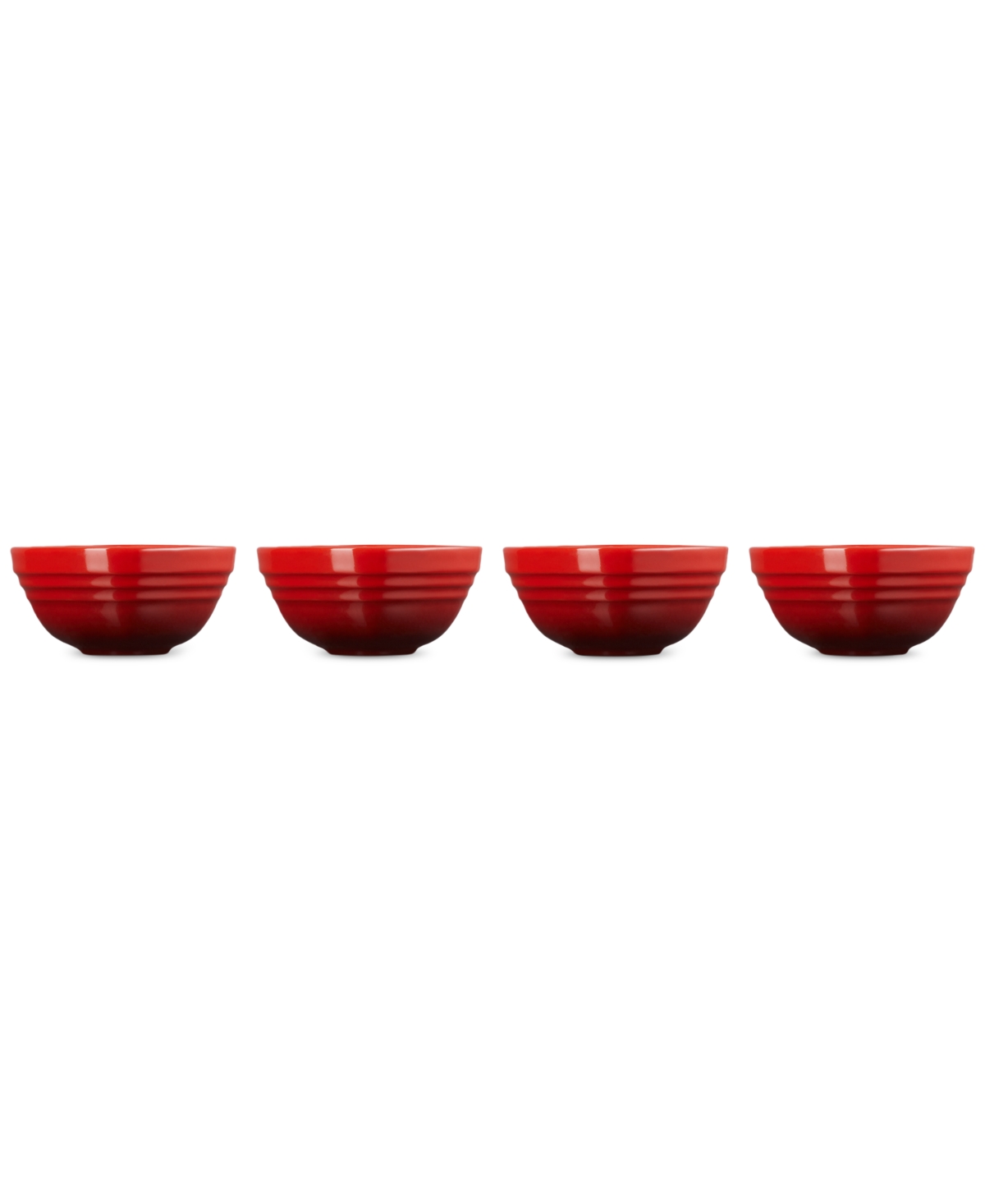 Le Creuset Stoneware Heart Mini Bowls, Set Of 4 In Cerise