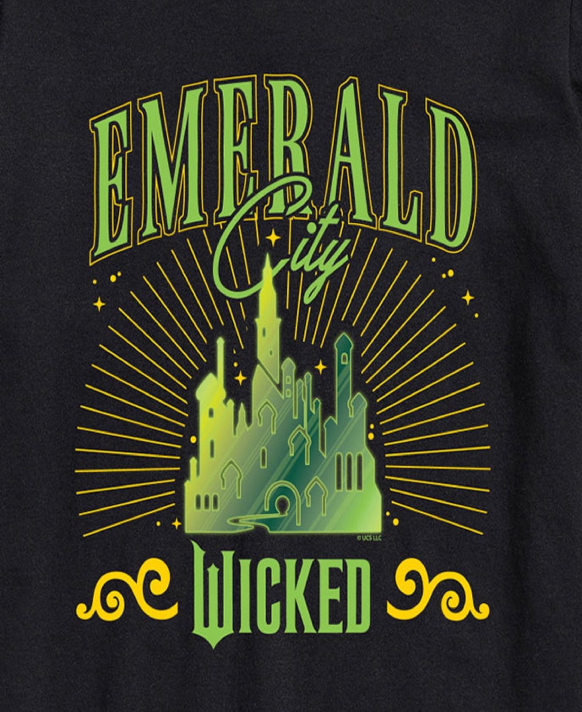 Airwaves Men's Wicked Emerald City Short Sleeve Tee In Black