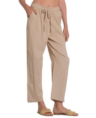 Women's High-Rise Straight-Leg Drawstring Pants 