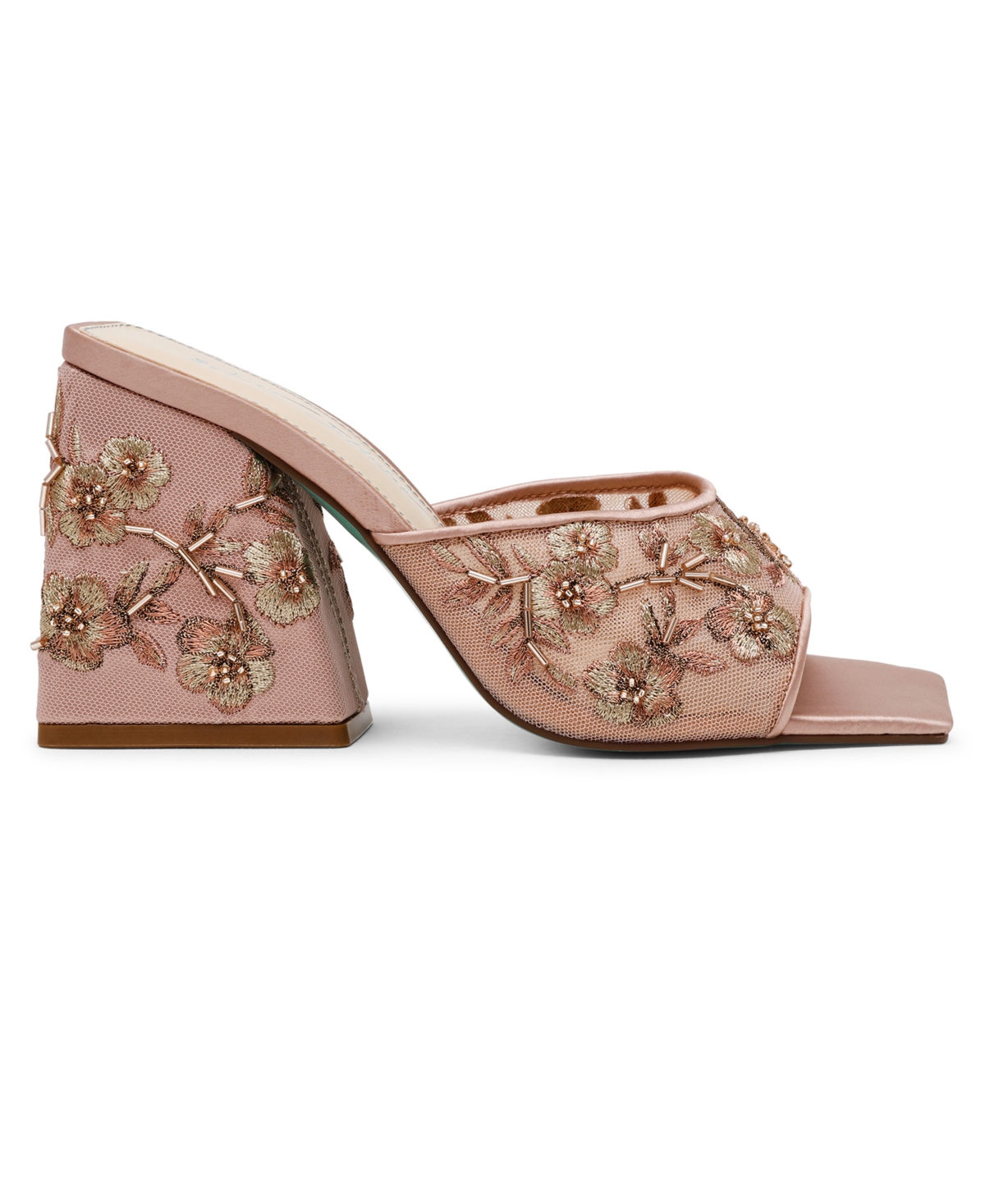 BETSEY JOHNSON WOMEN'S ROO EMBROIDERED EVENING SANDALS 