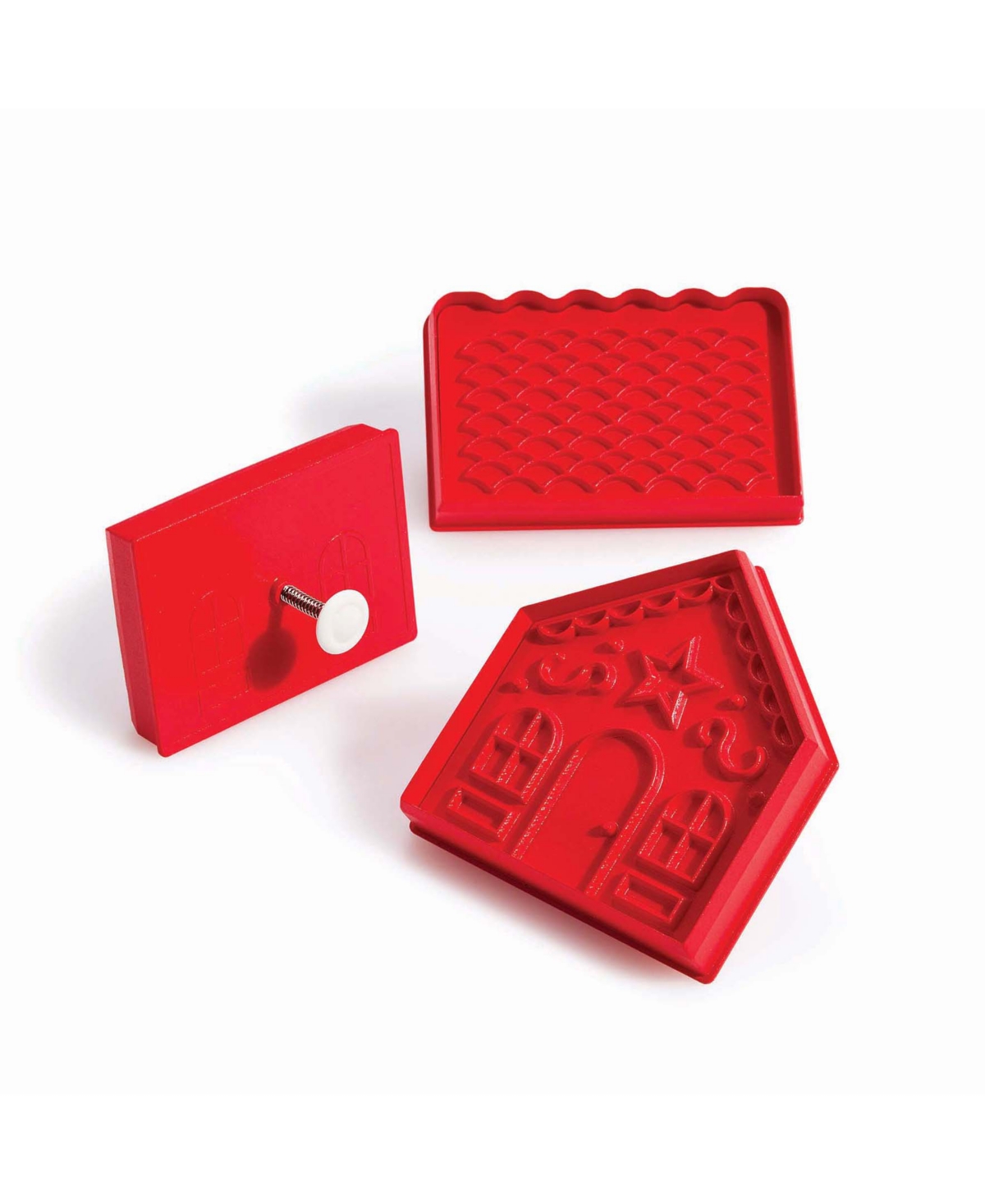 King Arthur Baking Company Gingerbread 3-piece House Pop-out Cutters And Kid's Apron Set In Red