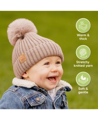 2pk Baby Hats, Baby Beanies, Newborn Hats for Baby Girls, Boys, Baby Winter Hat, 0-6 Months Infant Hat