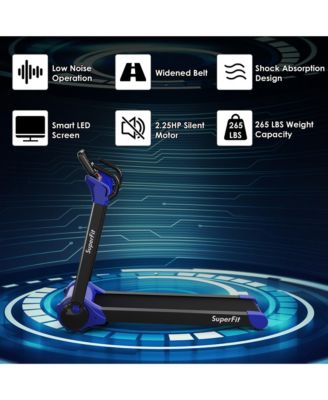 Folding 2.25HP Electric Treadmill Running Machine w/ LED Display