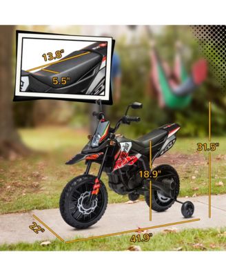 12V Aprilia Licenced Kids Motorcycle with Training Wheels,