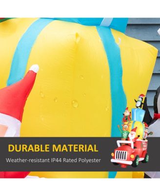 9ft Inflatable Santa Claus Drives a Car with Built-in LED for Garden