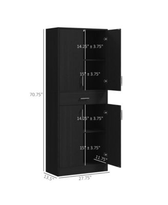 71" Kitchen Pantry Cabinet with Drawer and Adjustable Shelf