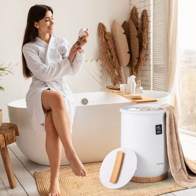 20L Bathroom Towel Warmer Bucket with Fragrance Holder & LCD Display