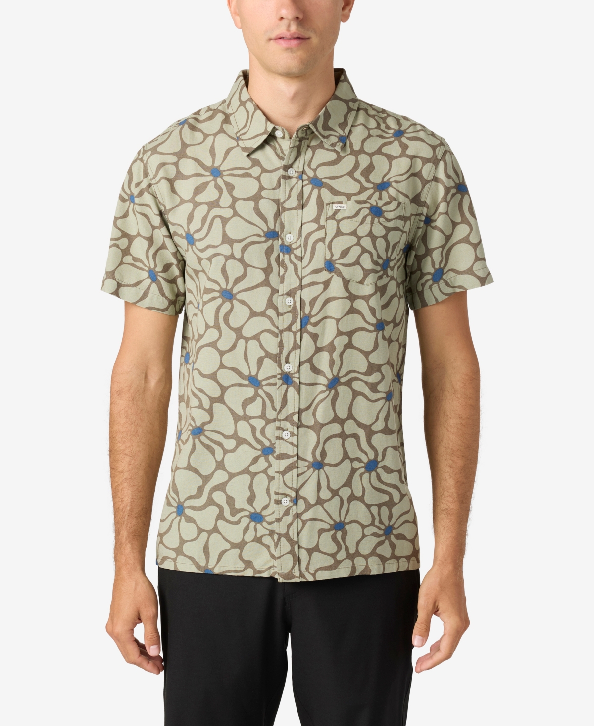O'neill Men's Original Eco Print Standard Shirt In Seagrass