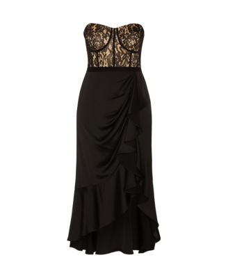 Plus Size Lace Ruffle Dress