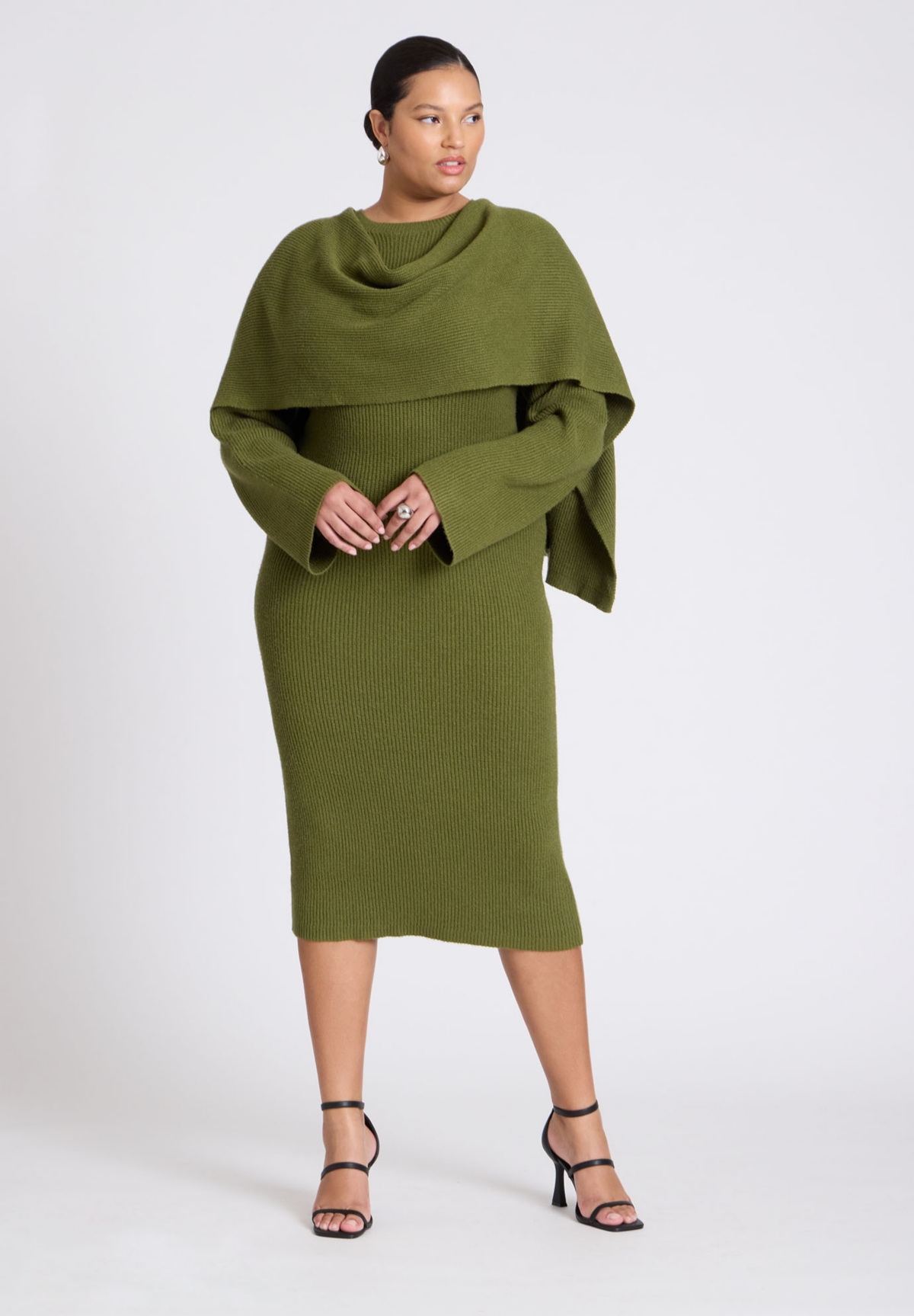 Eloquii Plus Size Scarf Sweater Dress