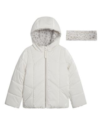 Girls 7-16 Reflective Shine Fashion Puffer Jacket