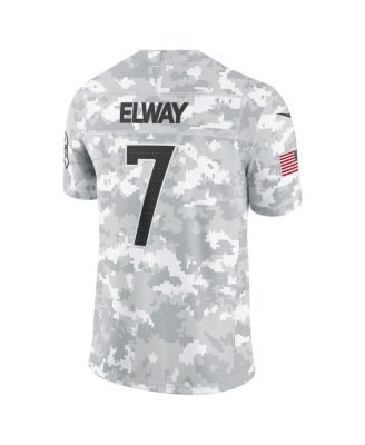 Men's John Elway Arctic Camo Denver Broncos 2024 Salute to Service Retired Player Limited Jersey