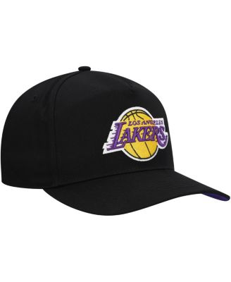 Men's Black Los Angeles Lakers Core Logo Hitch Adjustable Hat