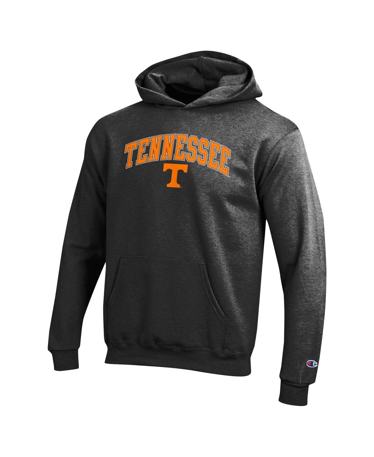 Champion Big Boys And Girls Heather Charcoal Tennessee Volunteers Campus Pullover Hoodie In Heather Charcoal